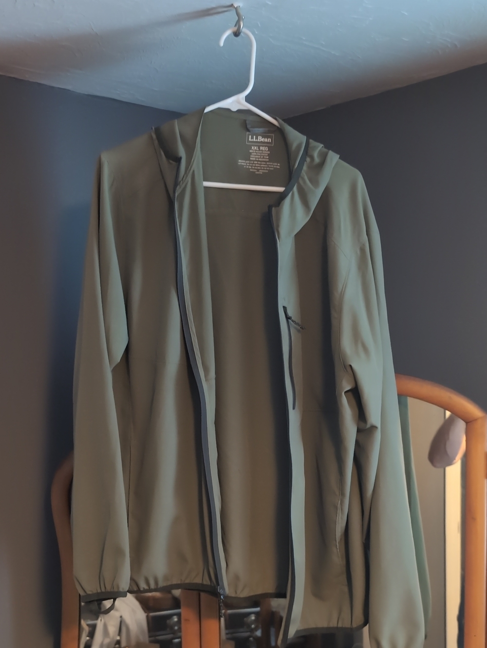 L.L. Bean Men’s XXL No Fly Zone Hooded Jacket - Olive Green